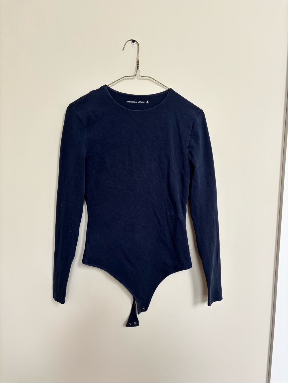 Abercrombie & Fitch Dark Navy Long Sleeve Bodysuit